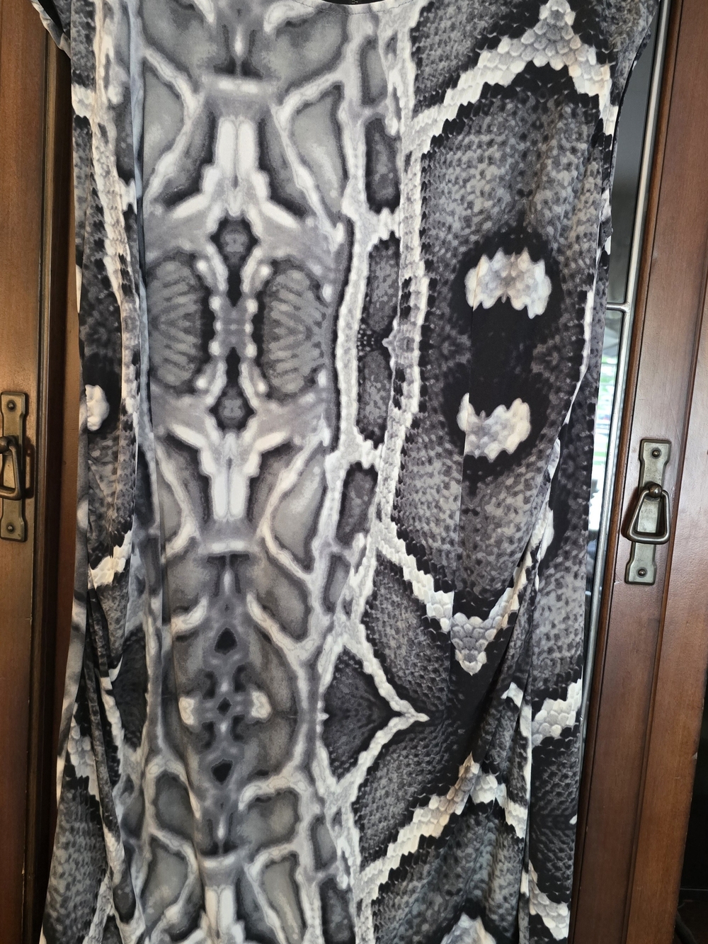 Reptile Print Snake Skin Habitat Backdrop - Black & Gray Attention Brand